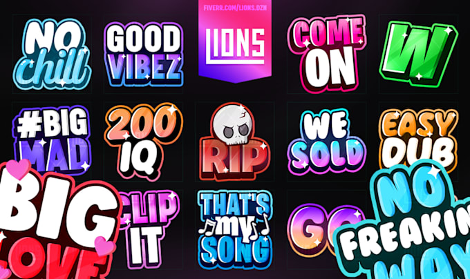 Gig Preview - Make incredible custom twitch, tiktok text emotes in 24hrs