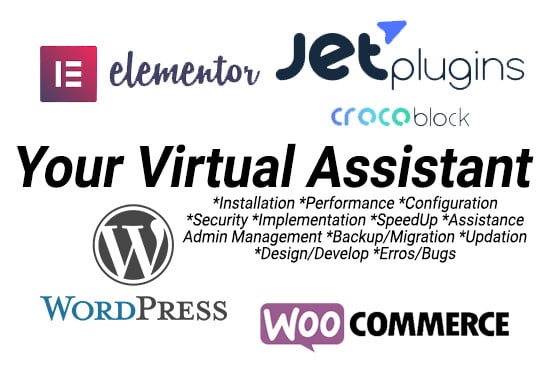 Gig Preview - Be your wordpress, woocommerce, elementor, crocoblock jetengine assistant