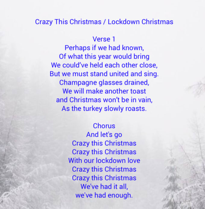 Gig Preview - Pen incredible christmas song lyrics for you