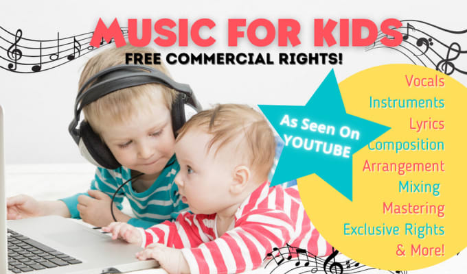 Gig Preview - Create kids song music vocals lyrics