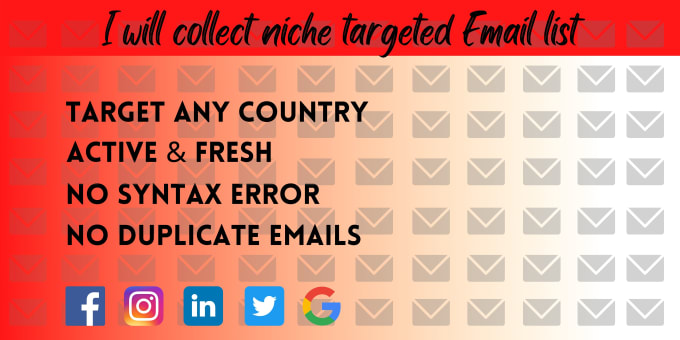 Gig Preview - Provide niche targeted email list for email marketing