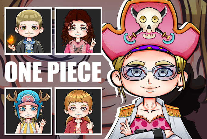 Gig Preview - Draw anime one piece poster chibi cute pfp for thanksgiving