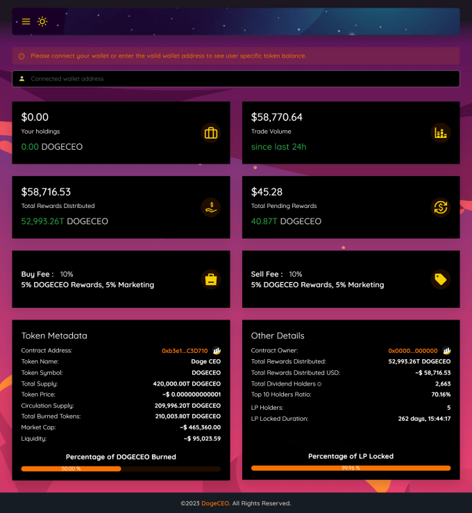 Gig Preview - Make token earning dashboard like hodl,fatcake and tiki token has