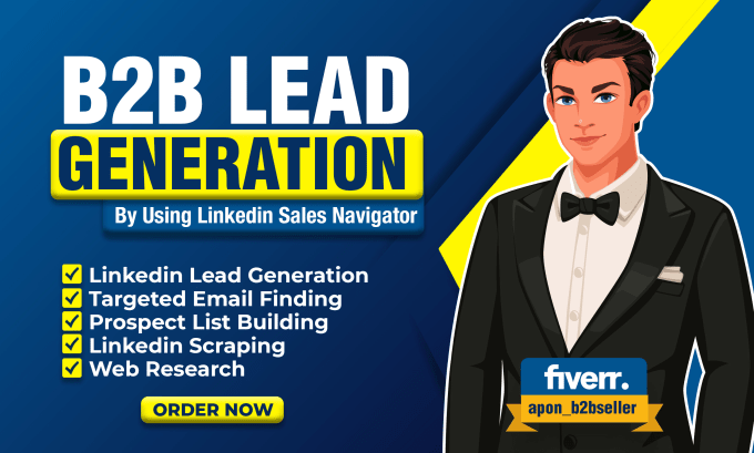 Gig Preview - Do targeted b2b lead generation, lead prospecting and list building