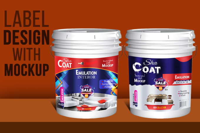 Gig Preview - Do paint bucket, drum packaging, sealant, hardware product, 3d mockup