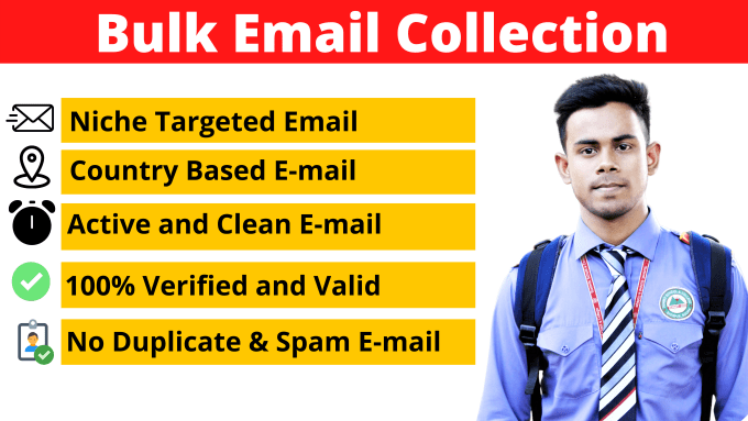 Gig Preview - Collect niche targeted bulk email list fully valid and active