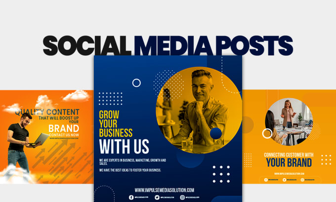 Gig Preview - Be your social media content and post designer