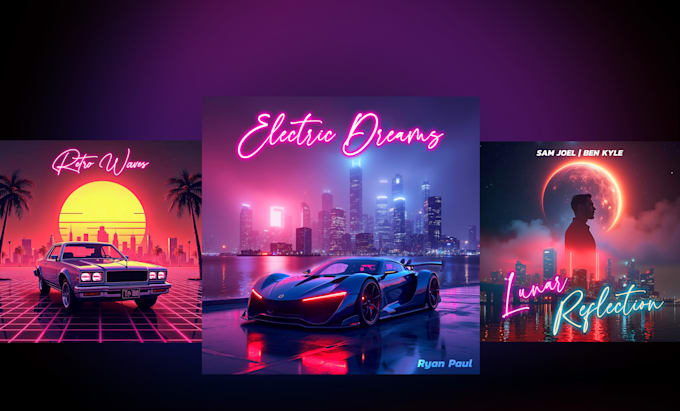 Gig Preview - Design neon single cover art or album cover design