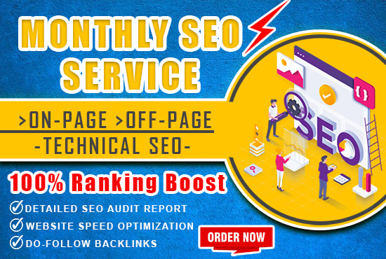 Gig Preview - Do monthly SEO service with white hat dofollow backlinks