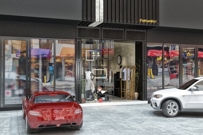 Gig Preview - Design your 3d retail stores, shops,mart,interior