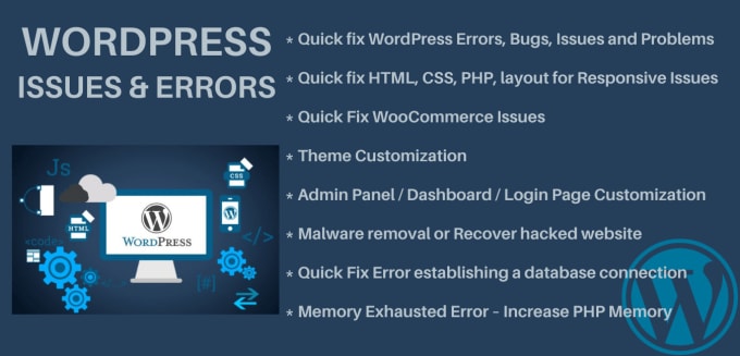 Gig Preview - Fix wordpress, PHP, html, CSS, js, jquery errors, issues, bugs, customize theme