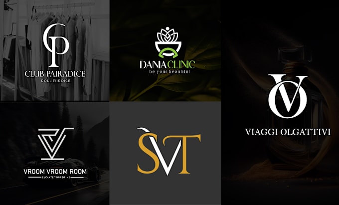 Gig Preview - Create a initial luxury modern minimalist logo