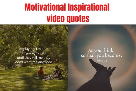 Gig Preview - Create motivational inspirational video quotes for instagram