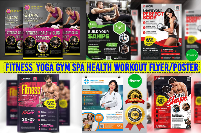 Gig Preview - Design fitness flyer and gym flyer