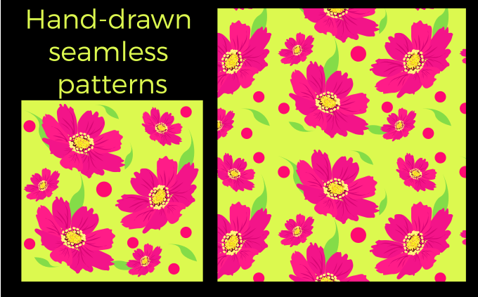 Gig Preview - Draw custom illustrated vector seamless patterns