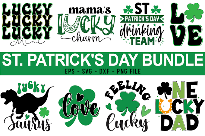 Gig Preview - Do high quality retro st patricks day bundle for etsy and others