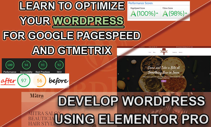 Gig Preview - Help tech wordpress optimization develop elementor website