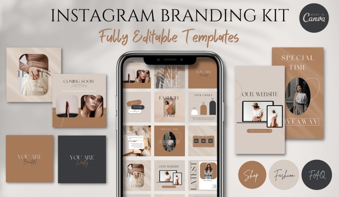 Gig Preview - Design elegant instagram branding kit