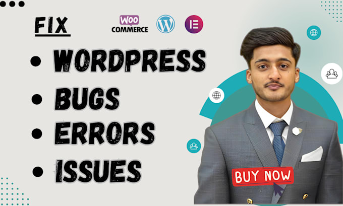 Gig Preview - Fix wordpress issues, wordpress site, theme, error in 1 hour