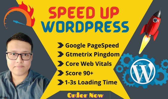 Gig Preview - Increase google page speed, speed optimization or speed up wordpress website