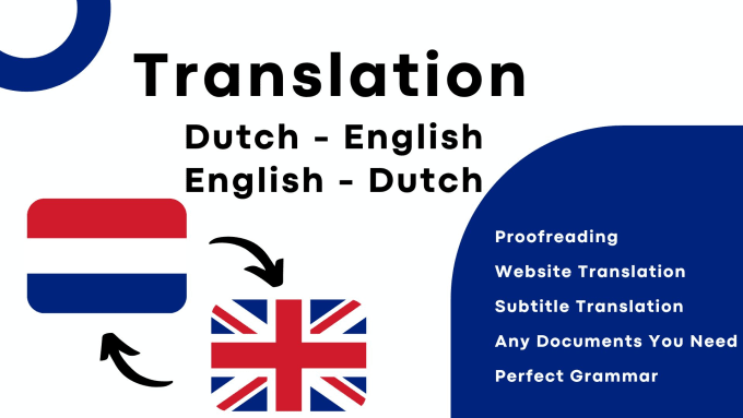 Gig Preview - Translate your text from english to dutch and vice versa