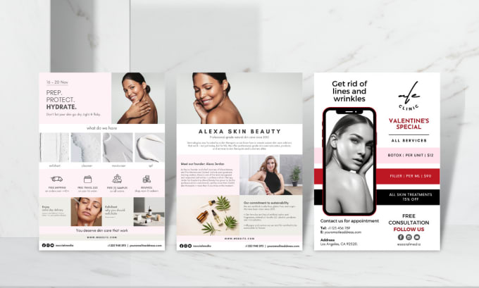 Gig Preview - Design any beauty flyers printable and social media