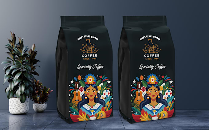 Gig Preview - Do minimal coffee bag packaging and label design for you