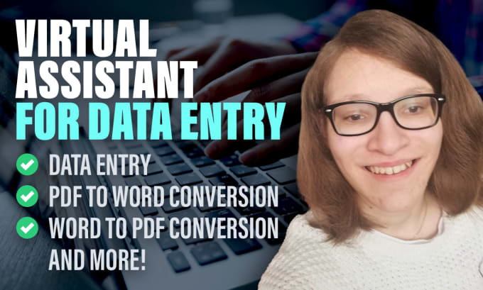 Gig Preview - Be your virtual assistant for data entry