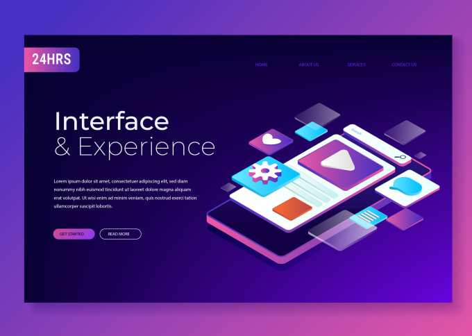 Gig Preview - Do professional UI UX landing page and web template design