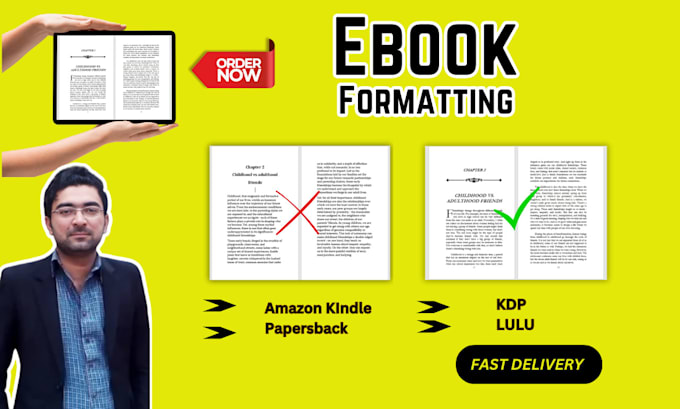 Gig Preview - Do formatting for print book and ebook for kindle  or epub