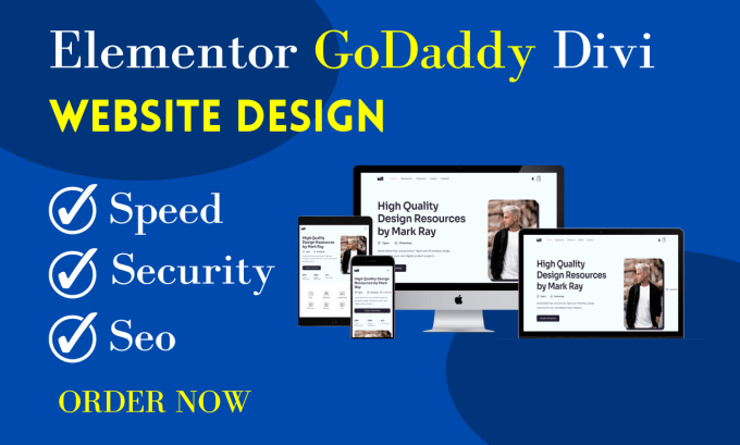 Gig Preview - Design or redesign your existing wordpress website by elementor divi or godaddy