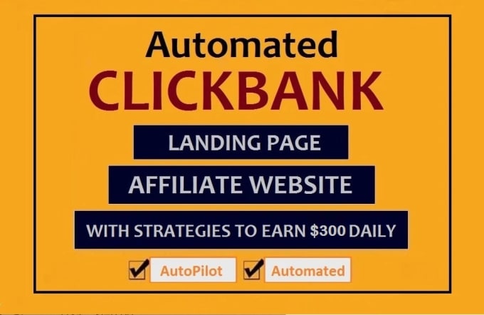 Gig Preview - Design clickbank affiliate website with trick to earn 300usd daily