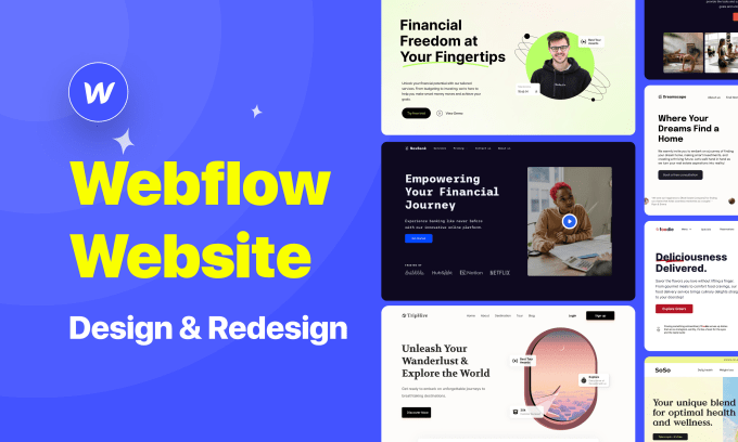 Gig Preview - Design, develop and redesign a webflow website