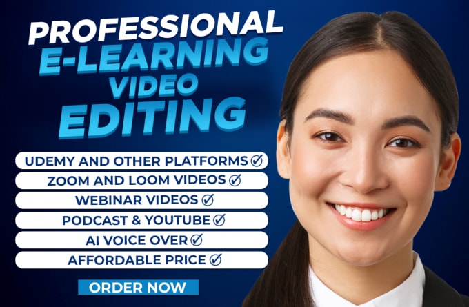 Gig Preview - Do zoom video editing, webinar, loom, elearning or online course videos