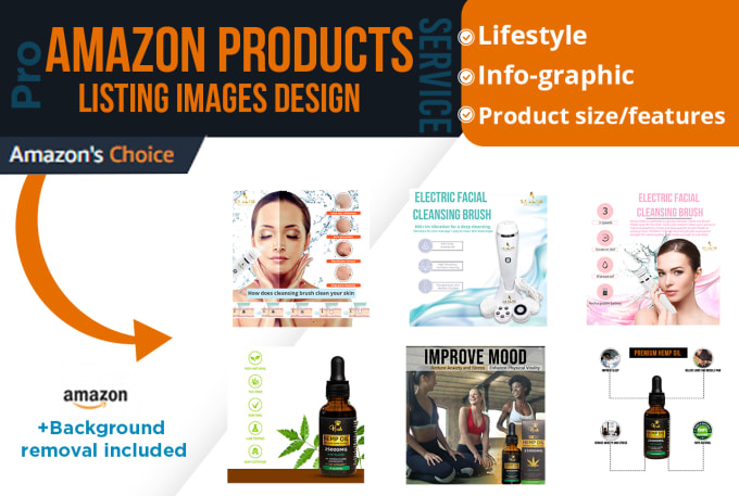 Gig Preview - Design professional amazon product listing images