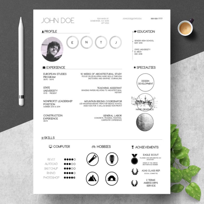 Gig Preview - Design a minimal modern  CV resume that stands out