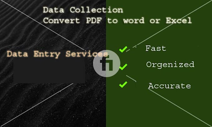 Gig Preview - Do data entry, typing work, convert PDF to word or excel, data collection