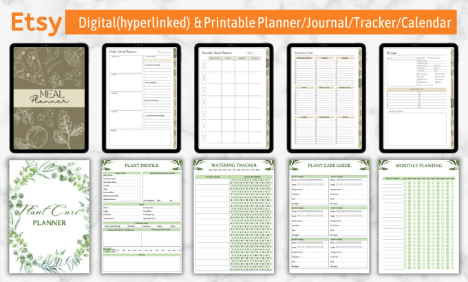 Bestseller - design high quality etsy digital planner, journal, trackers for goodneotes