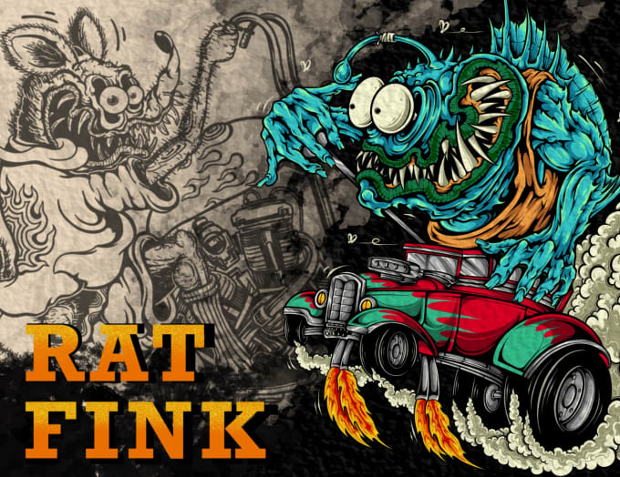 Gig Preview - Create merchandise rat fink design