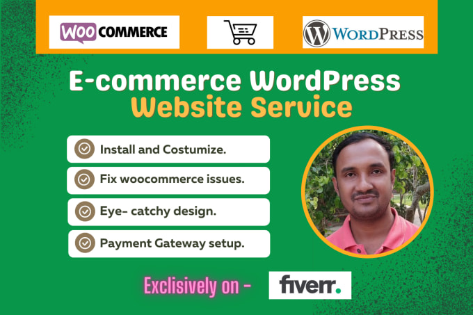 Gig Preview - Build professional  wordpress ecommerce online store