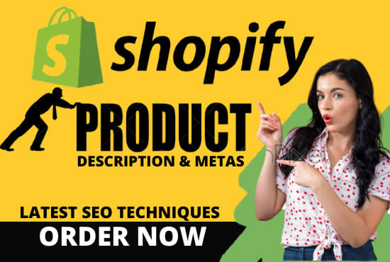 Gig Preview - Write product description and meta with shopify SEO