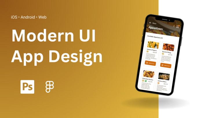 Gig Preview - Create a modern app design using figma