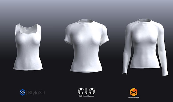 Gig Preview - Tshirt basic mockup for ecommerce or 3d clothing fashion