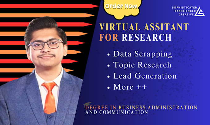 Gig Preview - Be your virtual assistant for research purposes