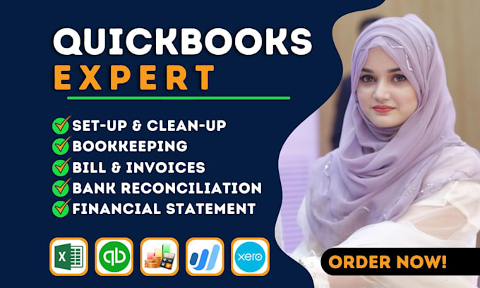 Gig Preview - Do setup, catch up, clean up, bank reconciliation and bookkeeping in quickbooks