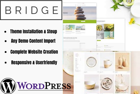 Gig Preview - Create beautiful website using bridge wordpress theme