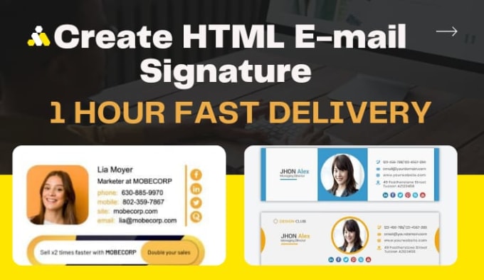 Gig Preview - Create html email signature