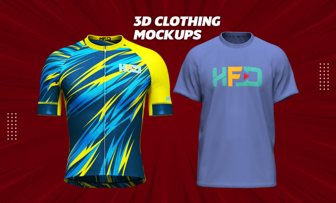 Gig Preview - Create 3d clothing mockups or clothing apparel mockups