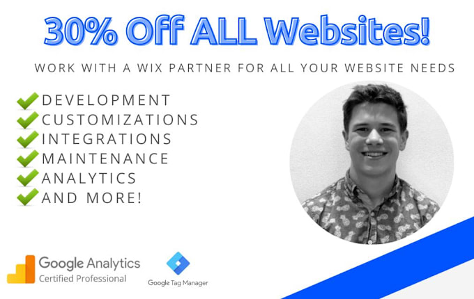 Gig Preview - Develop an easy to use wix website for your online brand