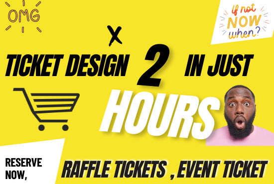 Gig Preview - Create ticket design, raffle ticket, event tickets in just 2 hours